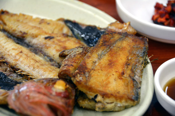 Grilled fish at Jagalchi Market