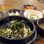 Tofu stone pot bibimbap at Gukje Market.