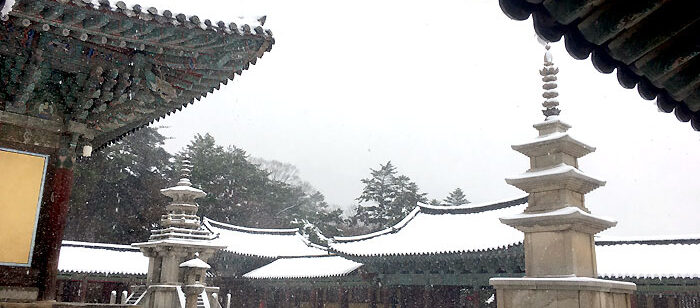 2018 世界遺産慶州仏国寺の雪