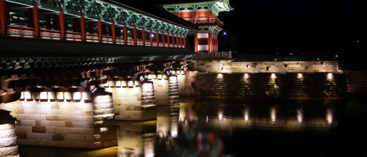 慶州月精橋の夜景